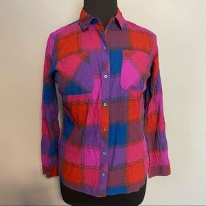 EDDIE BAUER classic fit plaid long sleeve shirt